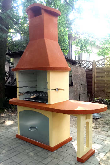 grill betonowy kominek darkom